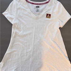 Disney White Star Wars V-Neck Tee